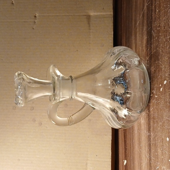 Vintage Anchor Hocking Vinegar Oil Cruet Bottle Clear Glass - Picture 1 of 3